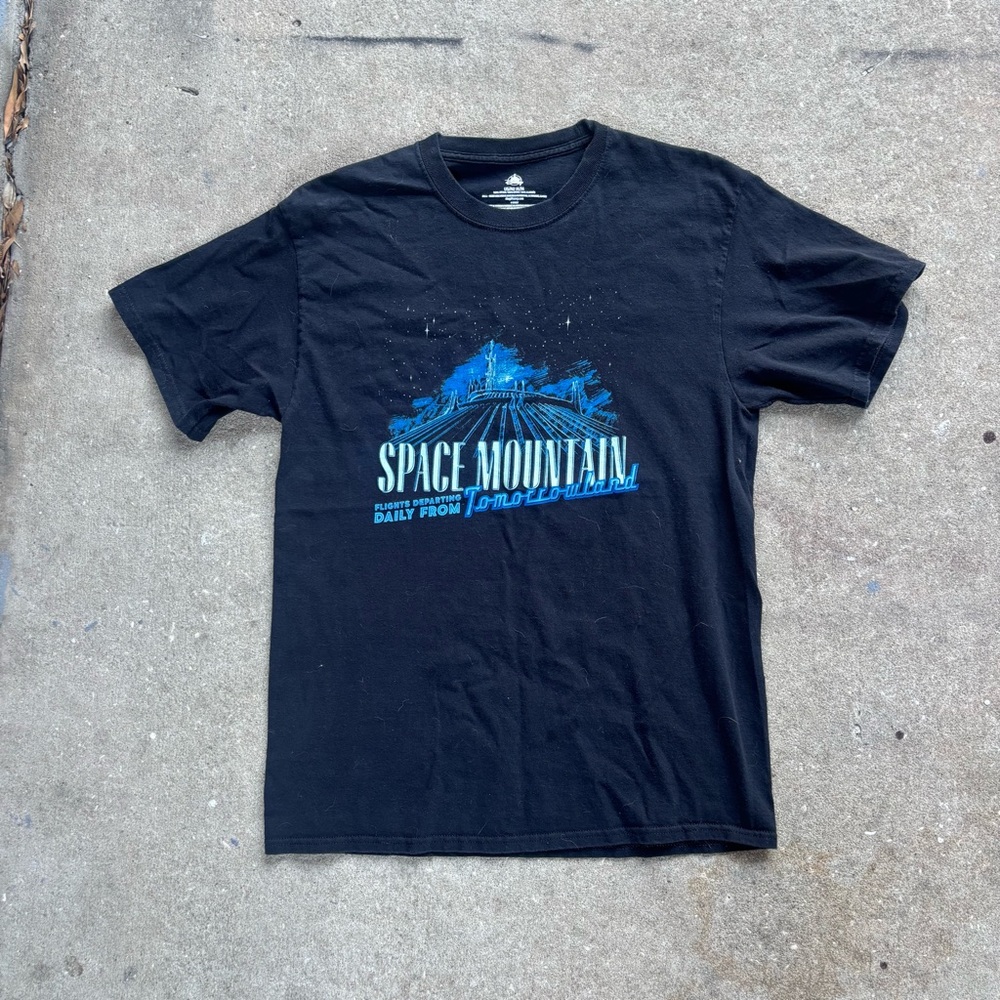 Disney Space Mountain Graphic Tee - Black with Blue Print